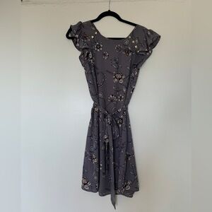 LOFT Purple Floral Dress - Size Small